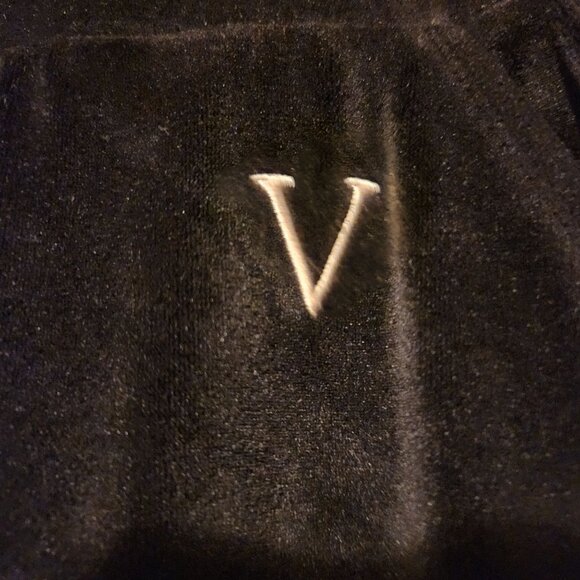 Victorias Secret Velour Jogger Pants Black M Soft Elastic Waist - Picture 4 of 5